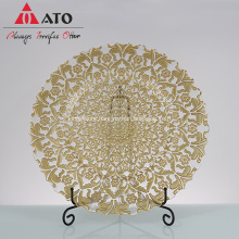 ATO Gold Charger Plates Holiday Wedding Decorative Elegant Fancy Charger for Dining Table